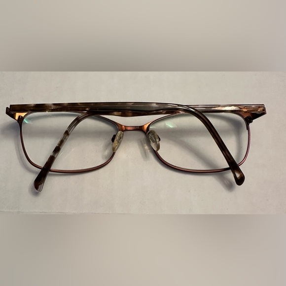 Clearvision Naperville Brown 56/16/140 Flex Hinge Eyeglasses Bronze Rim Tortoise - Picture 3 of 8